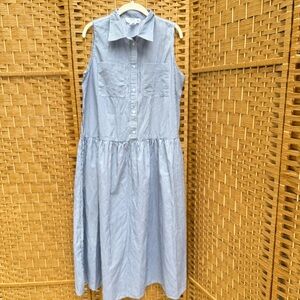 Tulip Creations - Striped Dress - Blue and White - Women’s Large